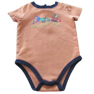 One Piece Onesie Boys Size 18M Orange‎ Short Sleeve Construction Daddys Helper